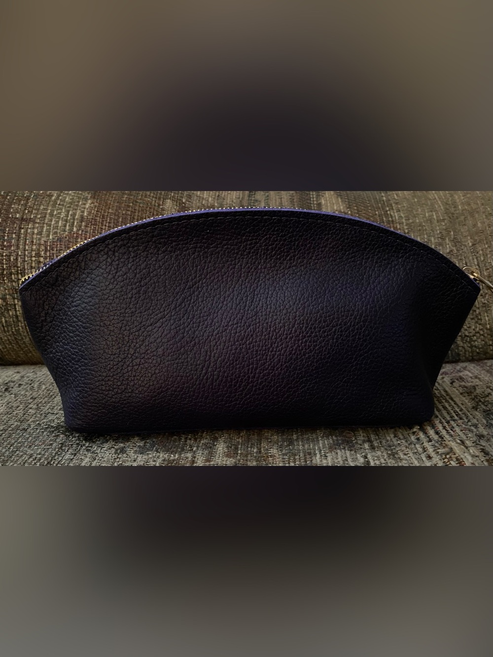 Portland Leather Goods Almost Perfect Total Eclipse Makeup Bag.